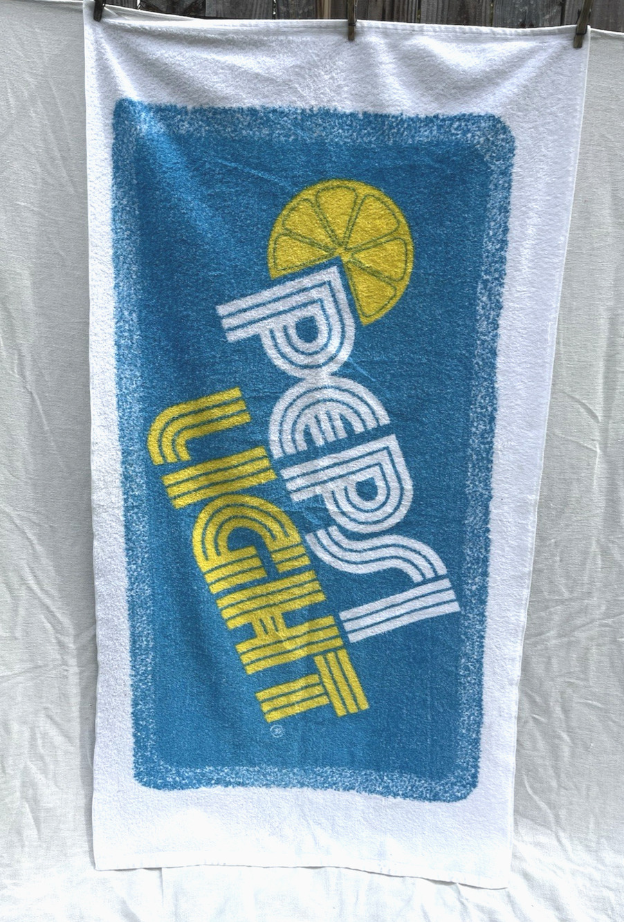 Cannon Pepsi Light Beach Towel All Cotton 30.5 x 54.5 Soda Advertising Vintage